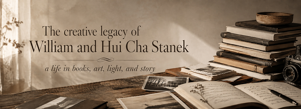TVPress website banner for the creative legacy of William and Hui Cha Stanek